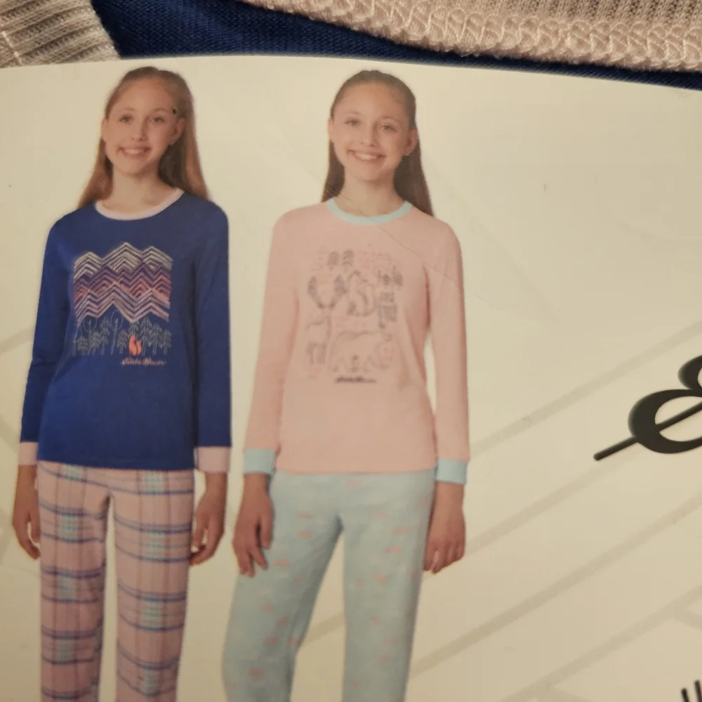 Eddie Bauer Girls  4-piece Pajama Set - Size L (14/16)
